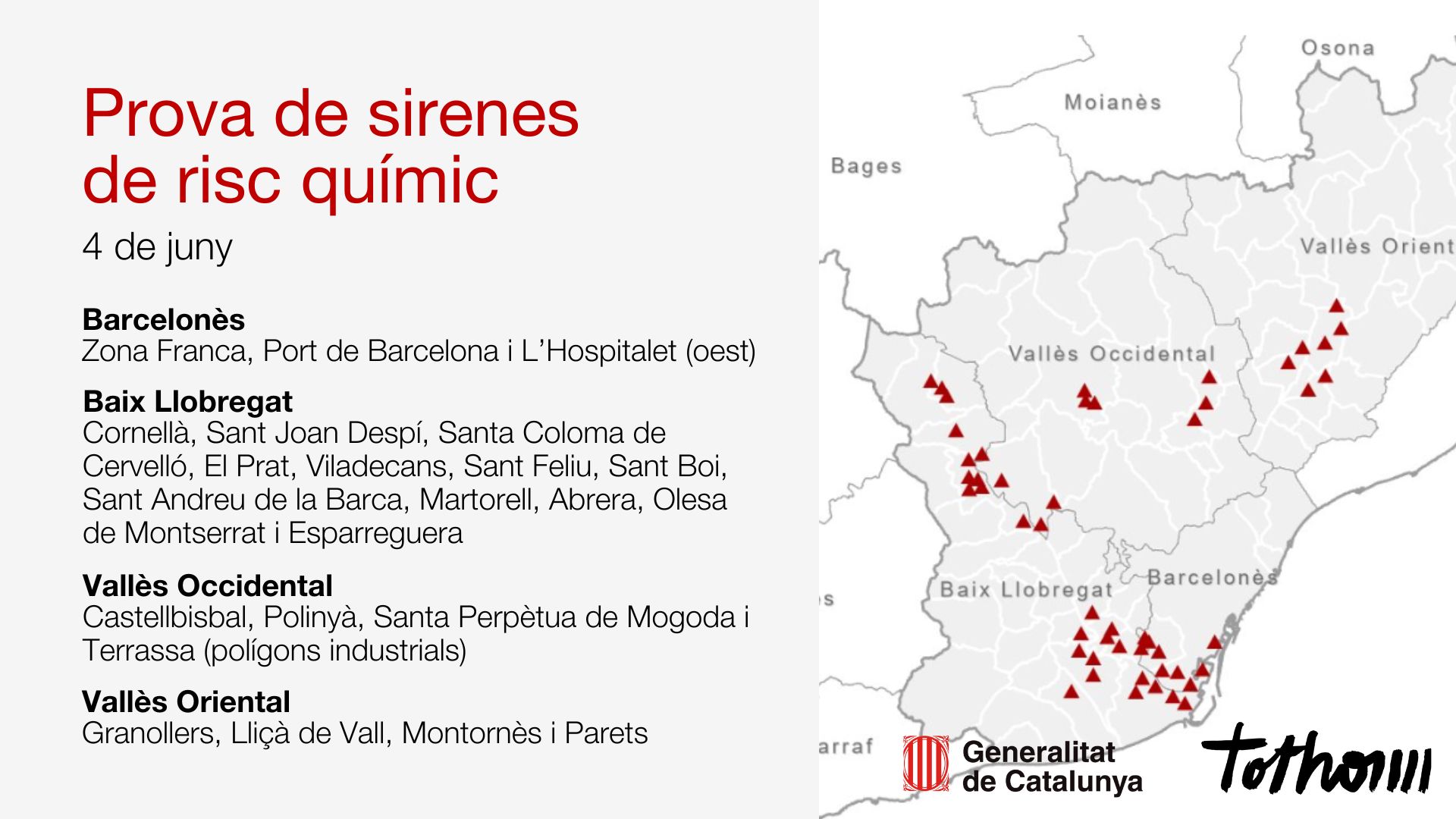 Prova De Sirenes En Municipis Pròxims A Castellví